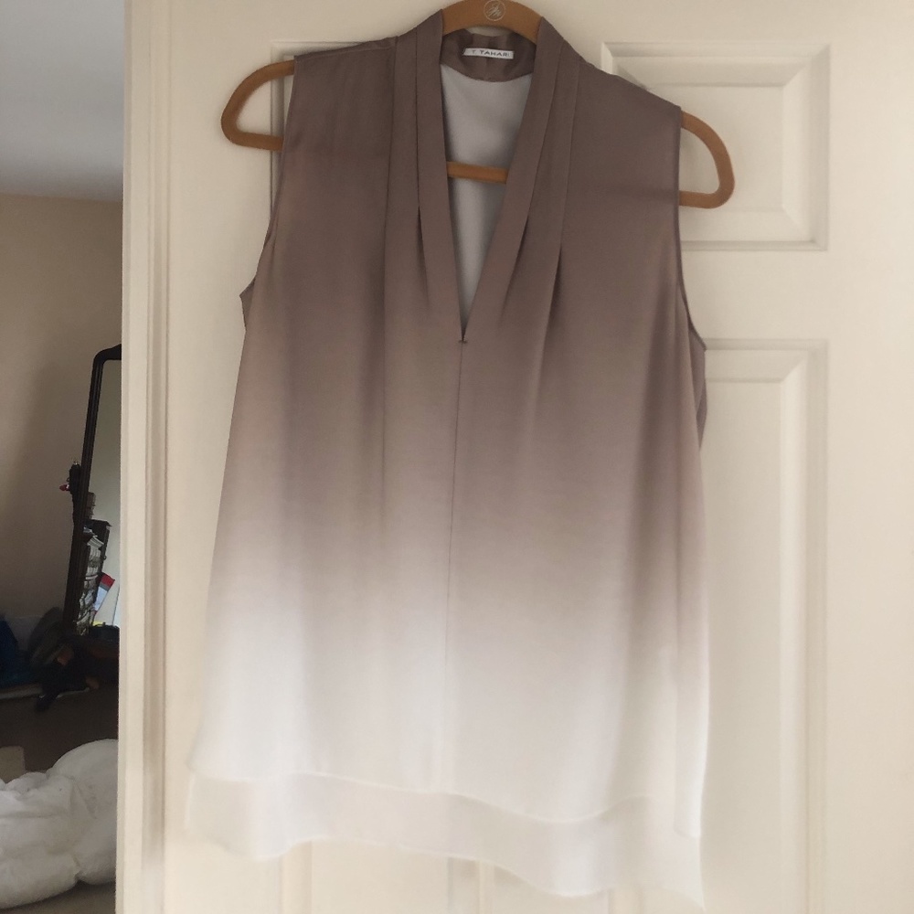 Tahari Ombre Sleeveless Blouse